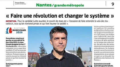 Illustration Nicolas Bazille (Lutte ouvrière) : « Faire une révolution et changer le système capitaliste »