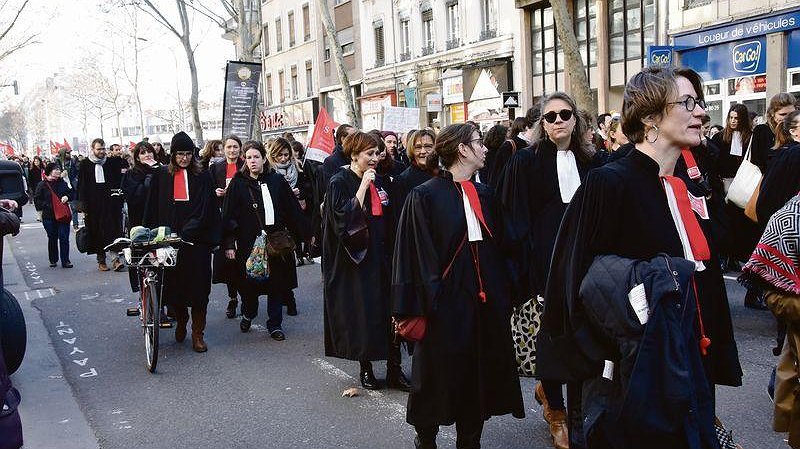Illustration - Les avocats en grève