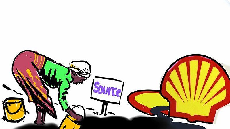 Illustration - Shell, or noir et mains sales