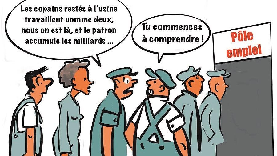 Illustration - répartir le travail entre tous, avec maintien du salaire