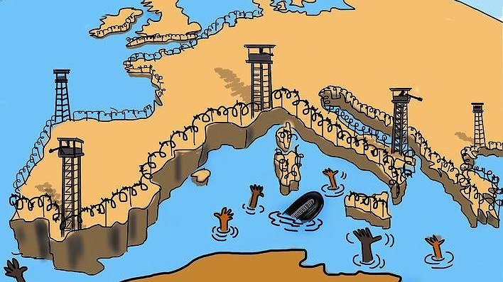 Illustration - dirigeants européens et extrême droite, une même politique criminelle
