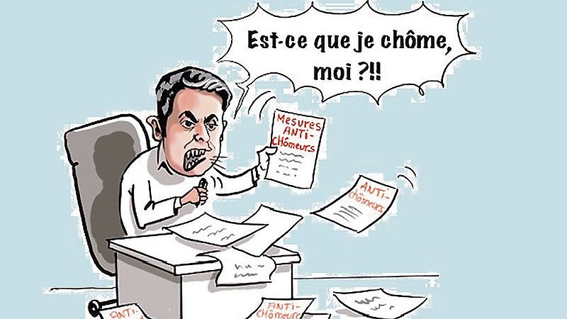 Illustration - contre les chômeurs et contre tous les travailleurs