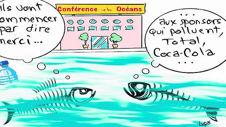 Illustration - Macron noie le poisson