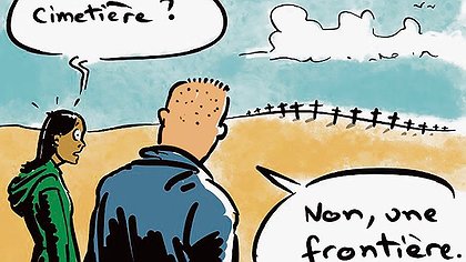 Illustration la guerre aux réfugiés renforcée