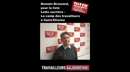 Illustration Romain Brossard, candidat de Lutte ouvrière aux municipales à Saint-Etienne